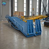 Rampe de chargement hydraulique mobile pour chariot élévateur, chargement de conteneurs, capacité de 6 à 15 tonnes, hauteur de levage de 1,1 à 1,7 m