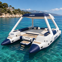 Plateforme flottante gonflable pour événements sociaux en plein air, quai aquatique stable pour fêtes et détente