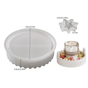 INTODIY Calendario Número Adviento Cuenta regresiva Bandeja Ornamento Molde de silicona Anillo Lucky Star Candle Stand Molde de yeso - Product Image 6