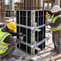 Pince de coffrage carrée pour colonne de construction, boucle en acier réglable pour la fixation du coffrage de piliers en béton lors des travaux de coulage