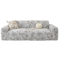 Nouvelle Housse Élastique en Polaire de Polyester 2026 pour Canapé Trois Places, Motif Floral Ling Bo Fairy, Style Simple, Universelle Quatre Saisons