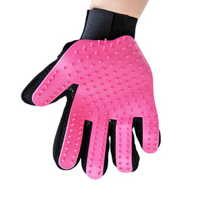 Guantes de aseo para mascotas, malla de silicona, azul, rosa, para masaje de gatos y perros, baño, eliminación de pelo - Product Image 2