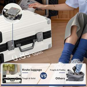 レディース メンズ スーツケース 静音 全方向ホイール 丈夫なアルミフレーム ダイヤル式ロック キャリーケース 大容量 - Product Image 3