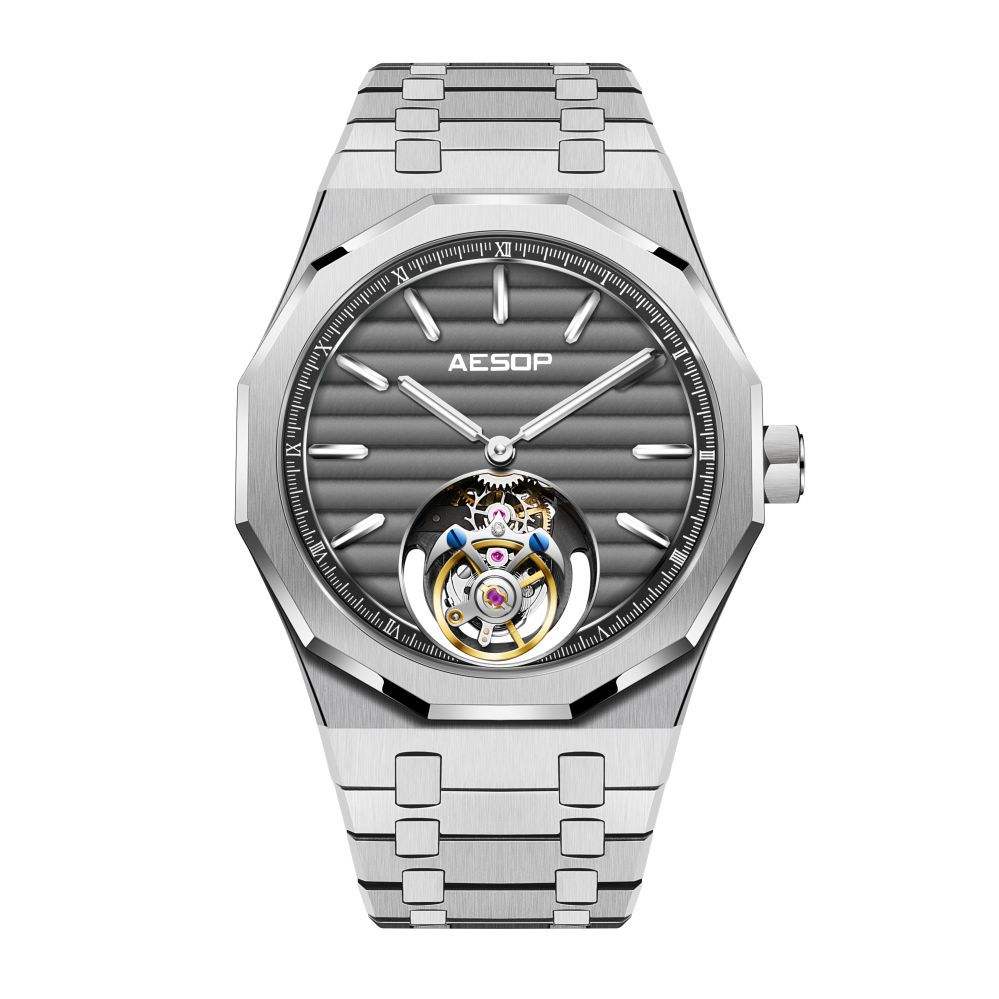 Aesop 7057G Luxury Men's Classic Tourbillon Skeleton Watch