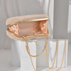 Hot Sale European and American Socialite Style Pearl Evening Bag Metal Handle Chain for Party Ceremony <b>Wedding</b> Bags Women <b>Clutch</b> - Product Image 6