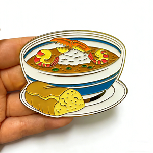 Fabricación de Lindos Pins Magnéticos de Esmalte Suave con Diseño de Sándwich Divertido para Amantes de la Comida, con Logotipo Personalizado - Product Image 5
