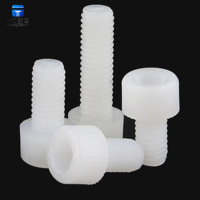 Vis cylindriques à six pans creux en nylon DIN912, blanc naturel, M3-M12, fixations isolantes pour montage de châssis électronique