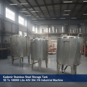 Réservoir de stockage en acier inoxydable Kandemir de 50 à 100 000 litres AISI 304 316 Machine industrielle - Product Image 3