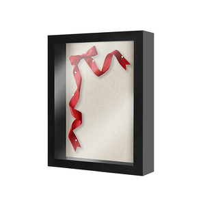 أسود الظل إطار صندوق مع لينة الكتان المنزل الجدار شنقا صندوق خشبي الظل - Product Image 4