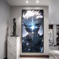 Affiche LED dynamique RGB personnalisée 16''x 24'' GOJO Jujutsu Kaisen, cadre à clipser, boîte à lumière LED mince
