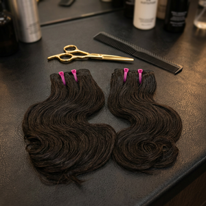 Venta al por mayor Extensiones de cabello humano Doble Dibujado Invisible No Remy Frontal Onda de encaje Rizado Recto Afro Profundo Doble Trama de Cierre - Product Image 6