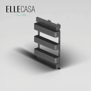 ELLECASA Como 3-Tier Aluminum Square <strong>Side</strong> Pull Basket Heavy Duty Kitchen Cabinet Organizer Slide Storage <strong>Side</strong> <strong>Drawers</strong> - Product Image 1