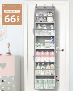 Offre Spéciale : Organisateur de Rangement Suspendu à 6 Niveaux Grande Capacité pour Porte, en Polyester Robuste avec Poches ESP, Systèmes d'Organisation de Placard - Product Image 6