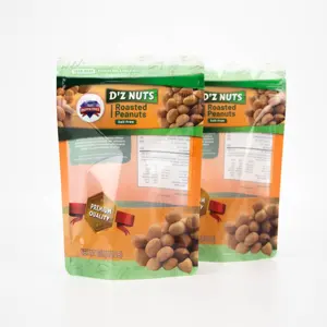 Food Grade PET/PE Laminated Materials Plastic Packaging Bag For Snack With Custom Printing