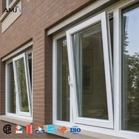 Fenêtres en aluminium à double vitrage AMJ NFRC Csa, fenêtres à bascule, fenêtres insonorisées, fenêtres à battants en aluminium pour maisons