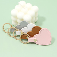 Porte-clés en cuir personnalisé Porte-clés en forme de coeur Monogram Porte-clés en cuir mignon Porte-clés en cuir en forme de coeur Porte-clés de voiture
