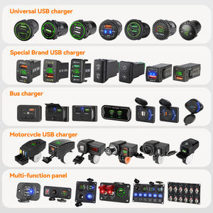 Venta al por mayor a prueba de agua 66W 12V 24V USB C + Tipo-C Enchufe de carga súper rápida Coche Múltiples cargadores de autobús 12V Adaptador de cargador de coche - Product Image 4