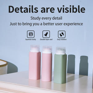 Bouteille de voyage en silicone rechargeable, anti-fuite, pour shampoing, produits de soins de la peau, fournitures de voyage portables - Product Image 5