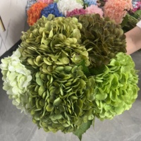 W-A0303 Bunga Hydrangea Hijau Baru, Bunga Hydrangea Sentuhan Asli, Bunga Hydrangea Buatan untuk Gaun Pengantin atau Dekorasi Rumah
