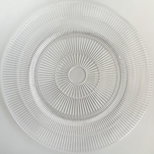 Platos de Cristal Transparente para Alquiler con Patrón Exquisito, Vajilla de Alta Gama para Decoración de Bodas al Aire Libre, Venta al por Mayor - Product Image 5