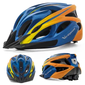 Capacete de bicicleta recarregável, equipamentos para ciclismo sem cabeça e flash, brilhante