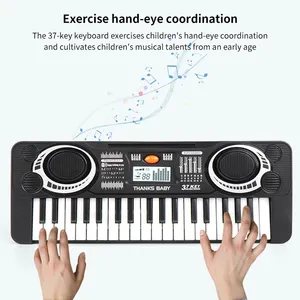 ילדי מתנה 61 מפתחות פסנתר דיגיטלי אלקטרוני איבר מקלדת פסנתרים כלי נגינה חשמלי פסנתר עם מיקרופון עבור ילדים