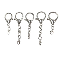 Mini mousqueton pivotant en forme de griffe de homard avec ressort, porte-clés, anneaux de clés, connecteurs de chaîne, apprêts pour la fabrication de bijoux DIY et pendentifs