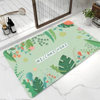 Karpet Lantai 3D Motif Bunga Geometris Buatan Mesin Anti Selip Penyerap Air Empuk untuk Ruang Tamu Set Karpet Area Poliester Karpet Kamar Mandi