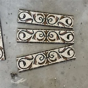 Belle tuile d'art de mosaïque de marbre personnalisée pour le revêtement de sol de motif d'art de mosaïque de décor de cours de ceinture de mur d'intérieur - Product Image 5