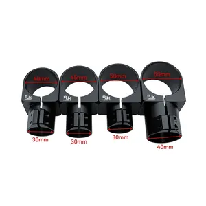RJXHOBBY RJX4141 Conector de tren de aterrizaje de aleación de aluminio de tres vías de 30 mm a 40/45/50 mm, abrazadera de tubo negra para dron - Product Image 2
