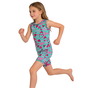 <strong>2026</strong> New Custom Girls <strong>Clothing</strong> Sets Sleeveless Tank <strong>Top</strong> + Shorts Set Heart/Floral Print Customizable Baby Girl Two-piece Outfit - Product Image 4