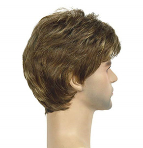 <span class=keywords><strong>Amazon</strong></span> Venta caliente de los hombres europeos y americanos pelucas cortas, de moda nuevos y guapos auriculares <span class=keywords><strong>Peluca</strong></span> de los hombres de color marrón claro - Product Image 3