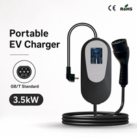Chargeur de voiture électrique portable standard GB/T 220V 16A avec câble de 3M 5M 10M, chargeur EV portable à charge programmée pour véhicules électriques chinois