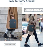 Housse de protection pour ordinateur portable 9-13 pouces avec logo personnalisé, étanche, fermeture éclair, sacoche de transport pour tablette, sac à bandoulière avec sangle pour iPad