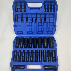 Ensemble d'outils de réparation automobile 36 pièces, jeu complet de douilles à main CRV, douilles métriques et impériales avec fonction carrée - Product Image 2