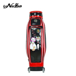 Stylish custom logo leather <span class=keywords><strong>golf</strong></span> bag 5 divider for women with wheel - Product Image 5