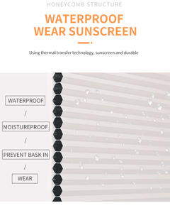 Stores alvéolaires sans fil recyclables sur mesure, de haute qualité, filtrant la lumière, pour fenêtres - Product Image 2