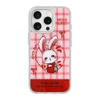 Coque de téléphone à panneau arrière magnétique remplaçable pour Iphone17/17pro/17promax/17air avec le lapin porte-bonheur coloré doré