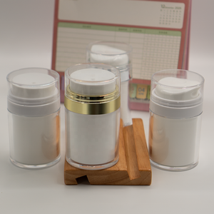 Botella Dispensadora de Bomba de Presión Sin Aire de 15 ml, 30 ml, 50 ml, Plateada/Dorada, Frascos de Plástico PP con Carcasa Transparente de AS, Gran Venta - Product Image 1