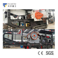 Usine de concassage de déchets de construction en béton de roche de sable mobile de haute qualité 20tph
