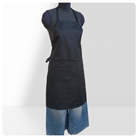 Tablier de service réutilisable en tissu de coton Niuweili, version coréenne, avec impression de logo personnalisé pour serveurs de salons de thé et cafés