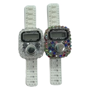 Высокое качество Золотой камень портативный цифровой электронный палец кольцо счетчик Многоцветный Пластиковый корпус для подсчета - Product Image 1