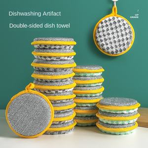 Sikat pembersih dapur spons pencuci piring lintas batas untuk artefak ajaib untuk Cuci panci dan kain pencuci piring bantalan gosok penyerap - Product Image 6