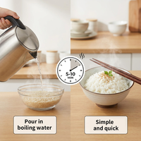Riz instantané Konjac Huanglaowu sans sucre, sans additifs, régime alimentaire sain, 80g, étiquette privée OEM