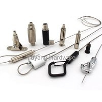 Pince à câble en acier inoxydable, kit de suspension en cuivre pour éclairage, ensemble de supports de suspension, type clip de corde, autres accessoires d'éclairage