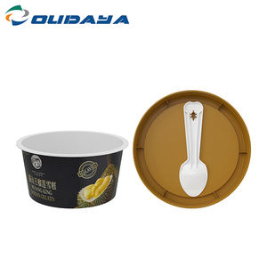 Gobelets à glace/yaourt en PP à paroi simple, anti-effraction, de qualité alimentaire, avec couvercle et cuillère, designs personnalisés, IML, 130 ml, 15,7 g, marque OUDAYA, HACCP - Product Image 4