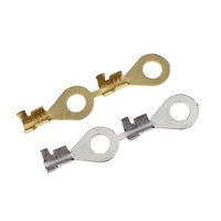 Kit d'assortiment de connecteurs de fils en cuivre non isolés, 10-en-1, personnalisés, avec bornes à sertir, à estomper et à fourche, avec boîte