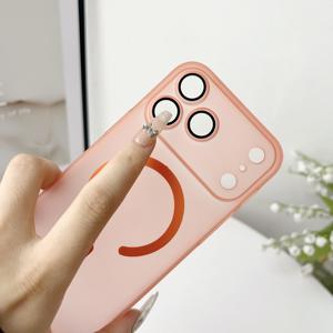 <span class=keywords><strong>Coque</strong></span> magnétique à chargement sans fil ultra fine pour <span class=keywords><strong>iPhone</strong></span> Air 17 16 15 14 13 12 <span class=keywords><strong>11</strong></span> Pro Max Film d'objectif transparent mat - Product Image 3