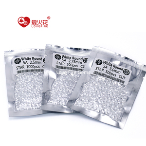 <span class=keywords><strong>Zirconia</strong></span> cúbica de corte de estrella de forma redonda de Color blanco de calidad 5A al por mayor 0,8mm-3,0mm 1000 unids/bolsa piedra preciosa suelta sintética de tamaño pequeño - Product Image 1