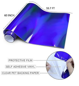 Vinilo para Envolver Autos PET Azul Metálico Brillante, Antiarañazos, Autoregenerable, Cambia el Color de la Carrocería, Venta de Liquidación B2B - Product Image 2